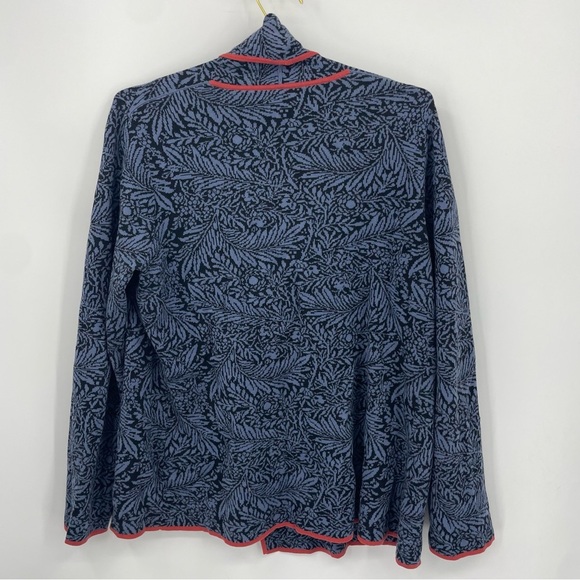 The Metropolitan Museum of Art Cotton Blue Red Floral Cardigan Sz XL - Picture 7 of 7